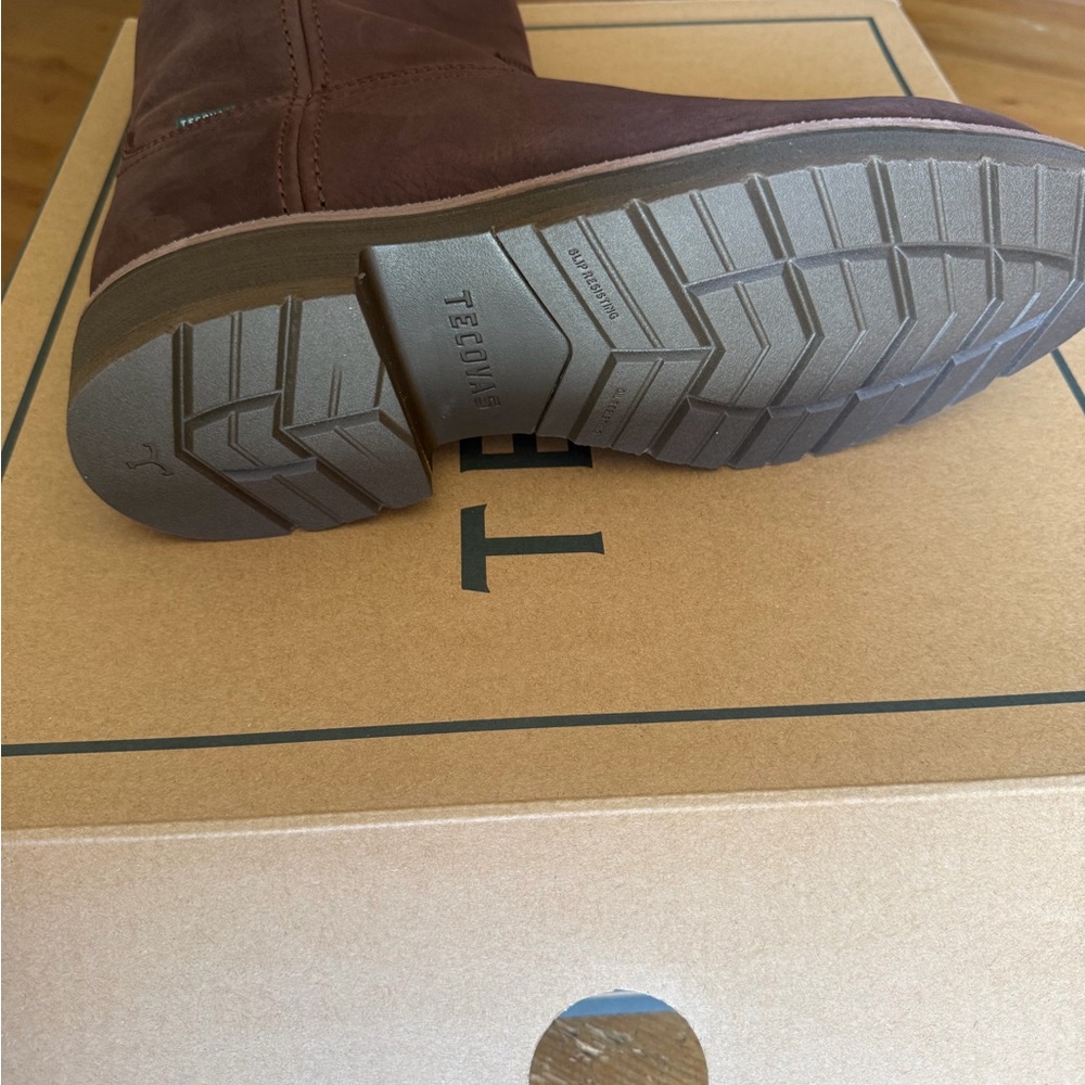 Tecova Brown Leather Pull-On Work Boot Brand New!! Size 9.5 EE - Picture 2 of 10